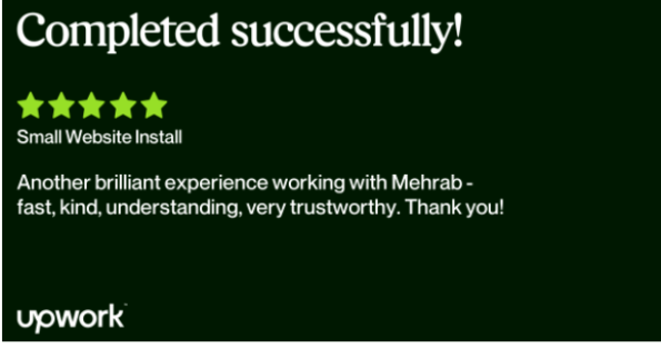 Mehrab Hosain Feed back